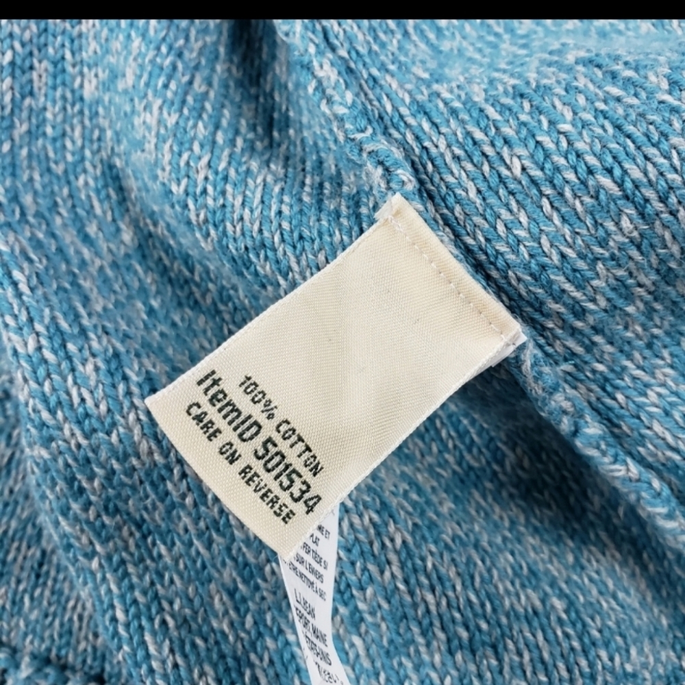 LL BEAN Open Front Cardigan cableknit Sweater 3X - Picture 12 of 12